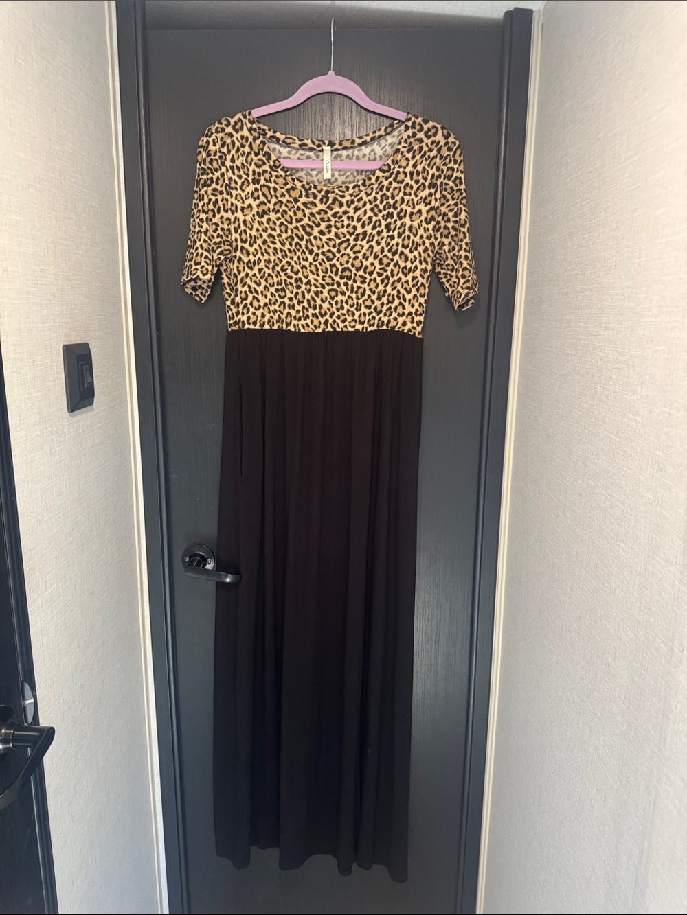 Celeste Leopard-Print Bodice with Black Maxi Skirt